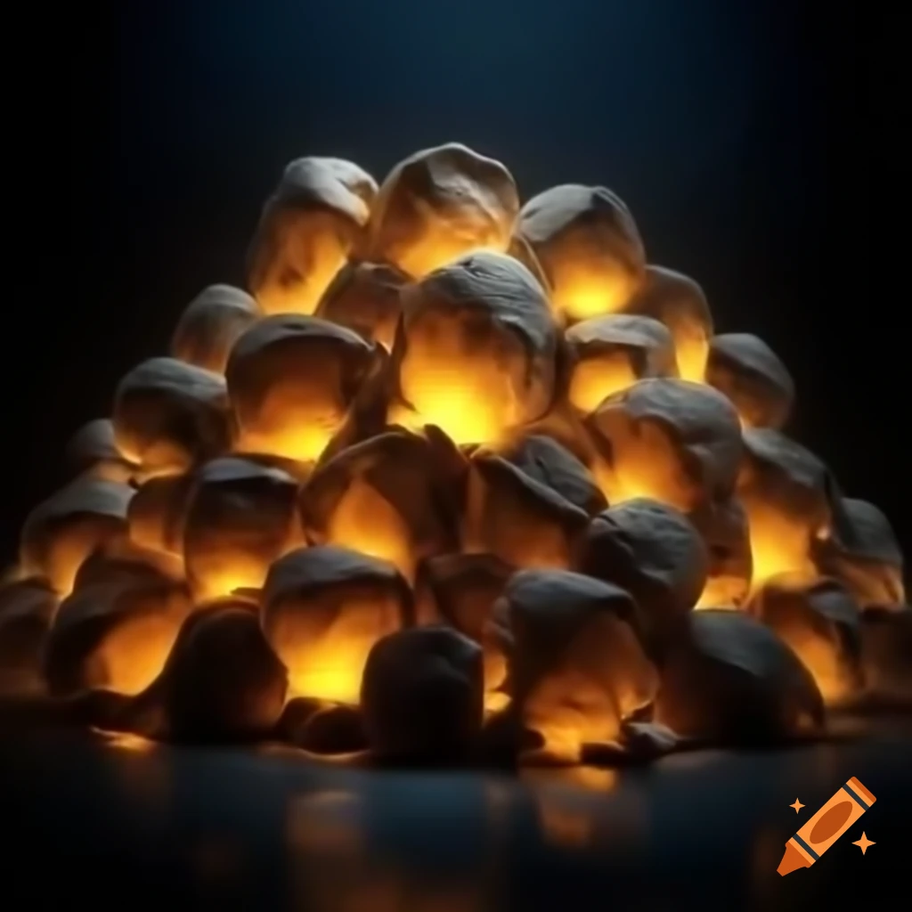 Glowing embers creating a warm ambiance on Craiyon