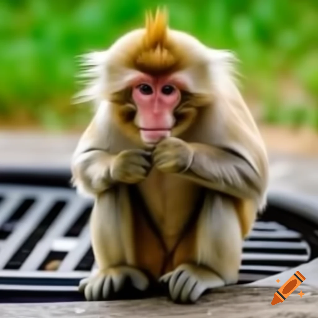 Drill monkey standing on a drain