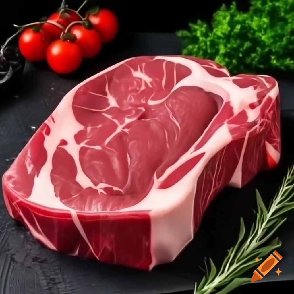 Special raw beef with bone cut for sale at $15/kg, store logo included
