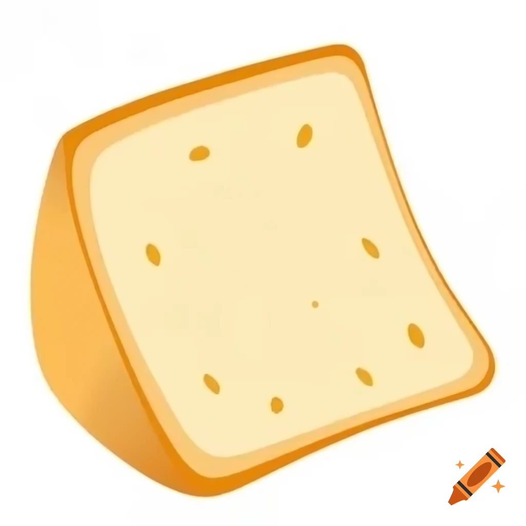 Piece of cheese on a plate