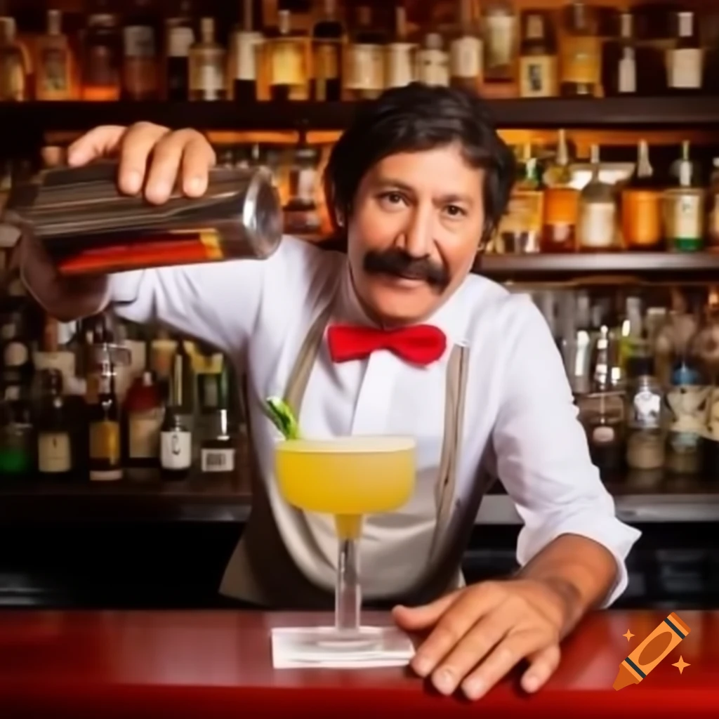 Experienced bartender serving margaritas at a Mexican restaurant
