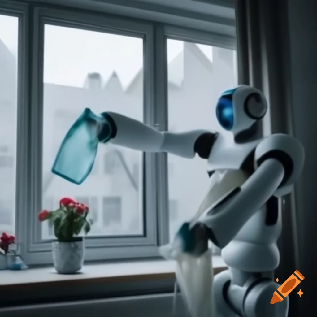 Fast window-cleaning robot designed for efficient cleaning of large glass areas