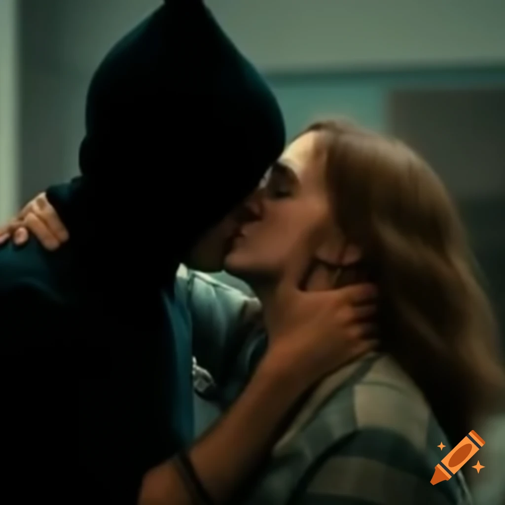 Thief interacting with a woman in a dramatic scene