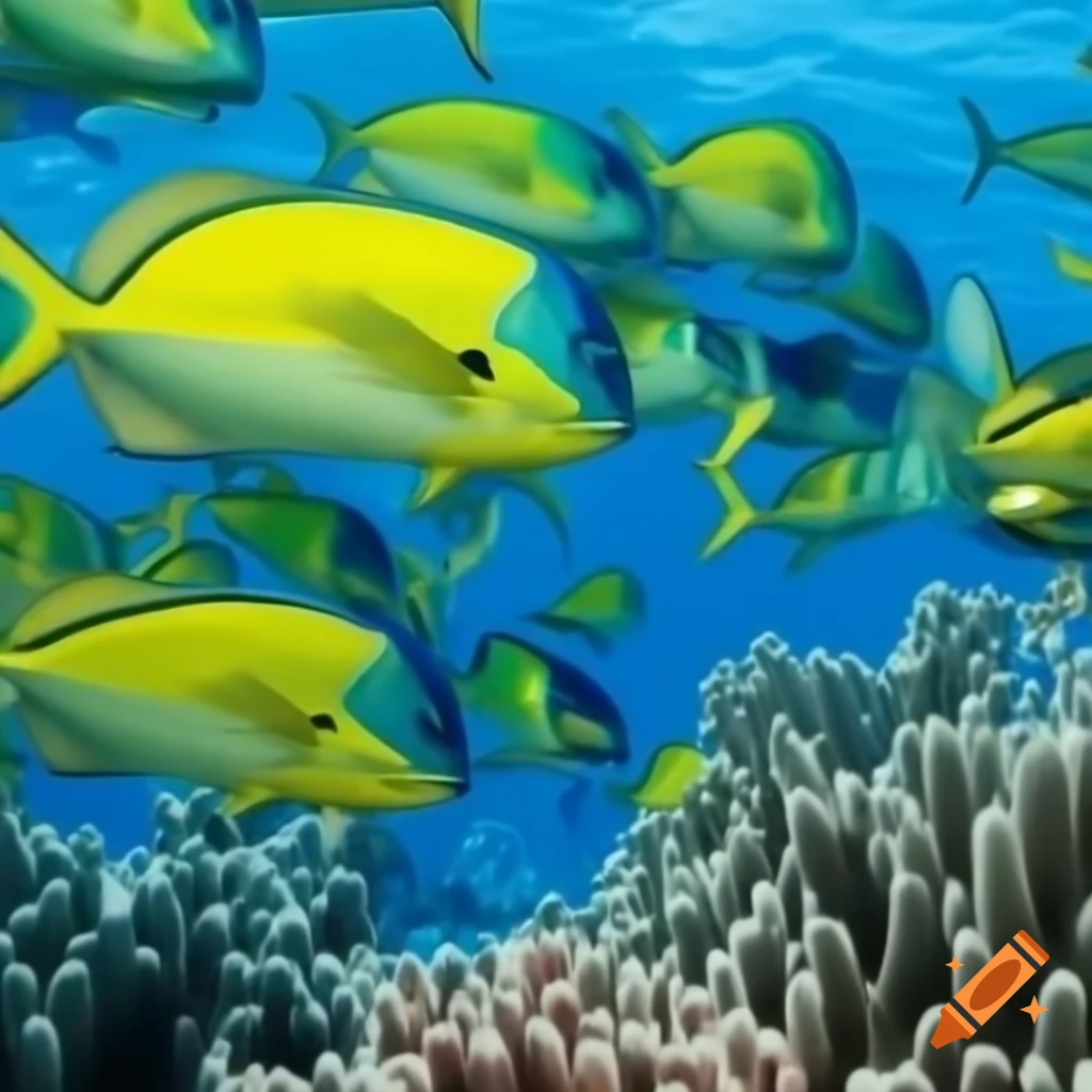 Mahi mahi fish in vibrant colors