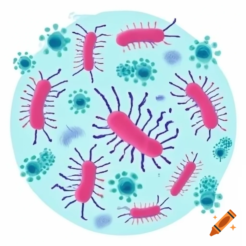 Bacteria inside a human cell