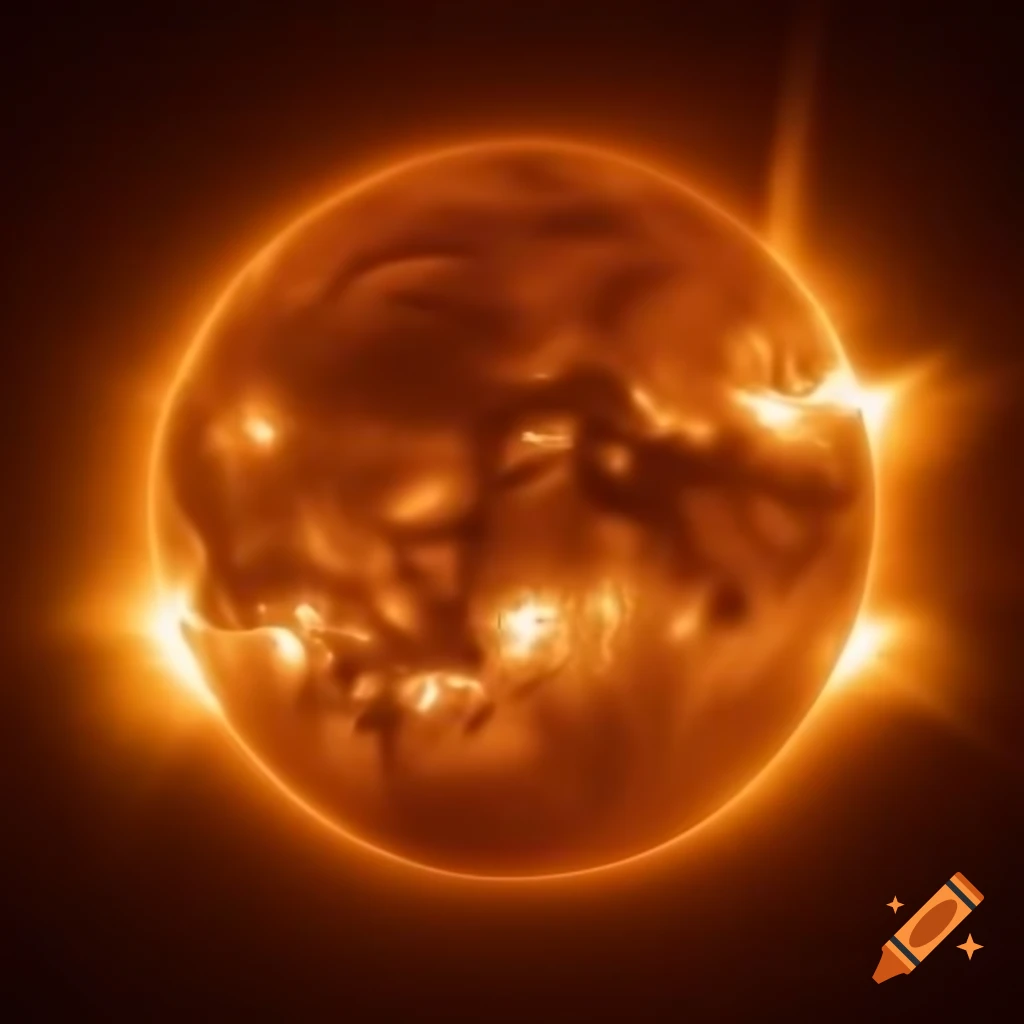 Bright sun shining in the sky