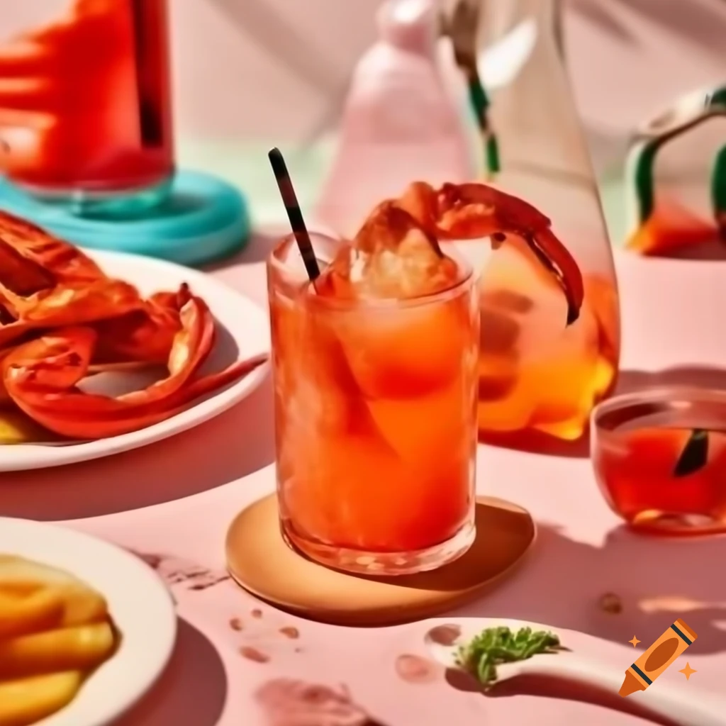 Crab cocktail with vodka, a refreshing seafood drink
