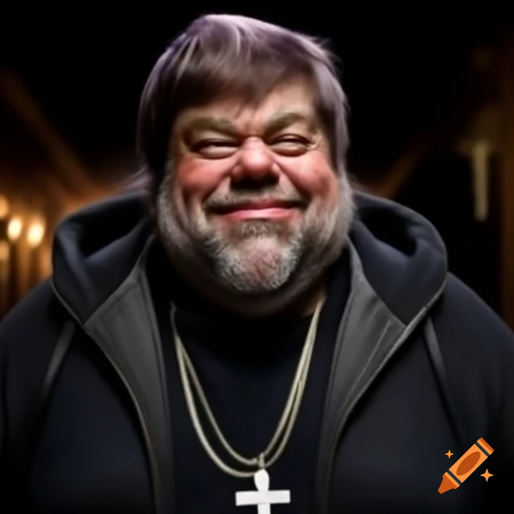 Steve Wozniak in rapper attire, showcasing a unique fashion style on ...