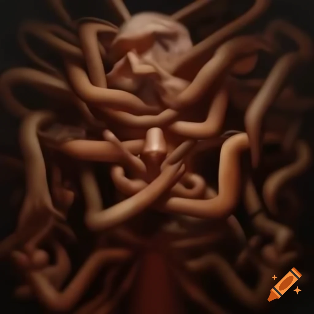 Surreal figure study blending Francis Bacon's emotional distortion with Dali's dreamlike elements and Giger's dark aesthetics