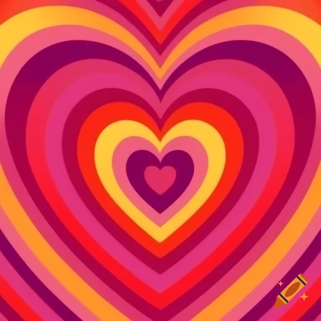 Bright and colorful valentines theme with hearts