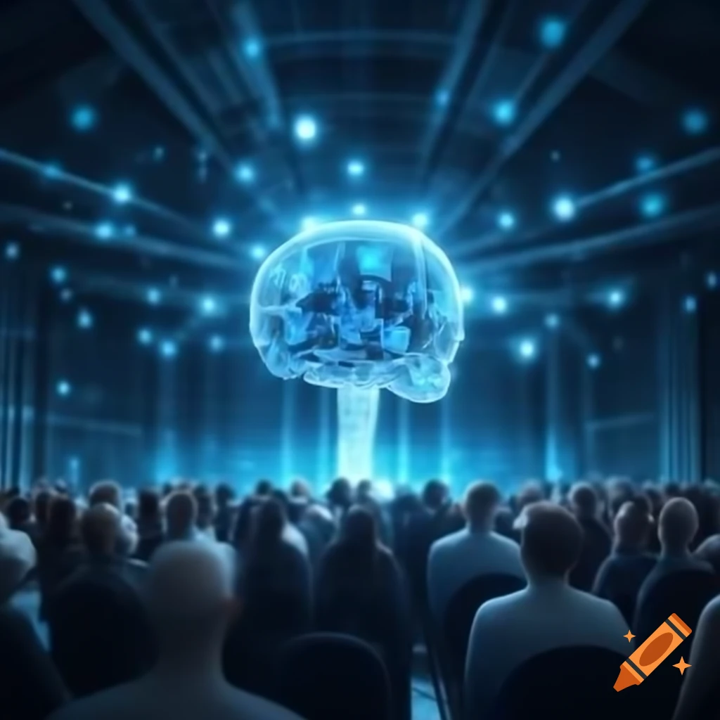 Conferencia sobre inteligencia artificial con ponentes y asistentes