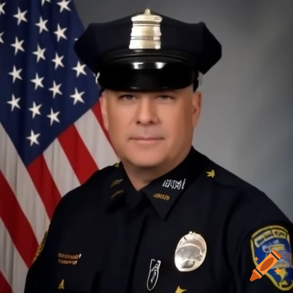 Portrait of a police officer in uniform