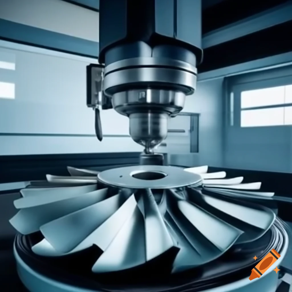 CNC machine for processing impeller wings