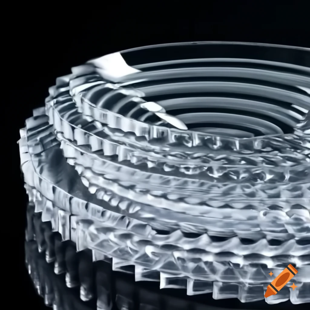 Stack of clean shiny crystal plates