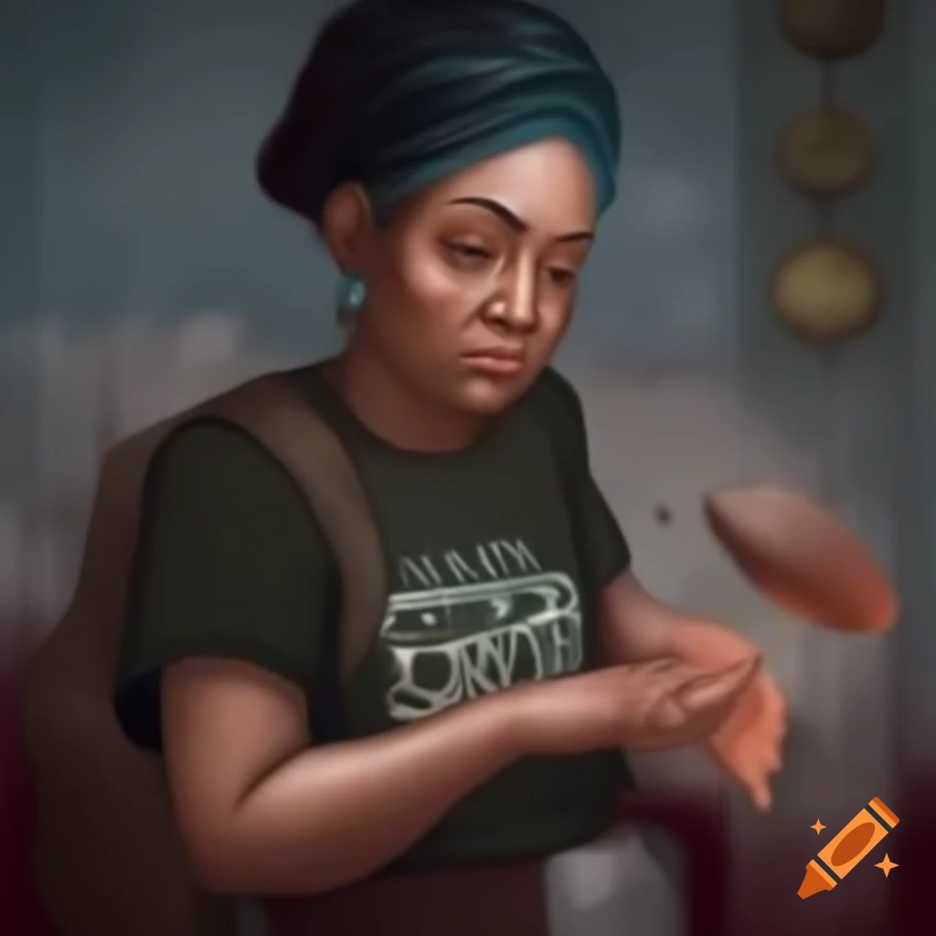 Proud woman declaring autonomy and strength
