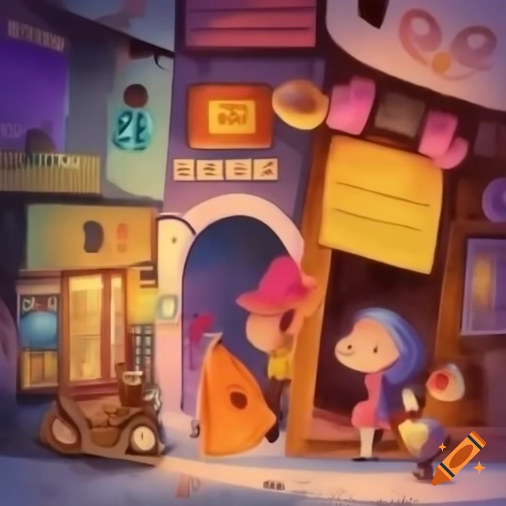 Simple 2D illustration in storybook style depicting an emotional scene