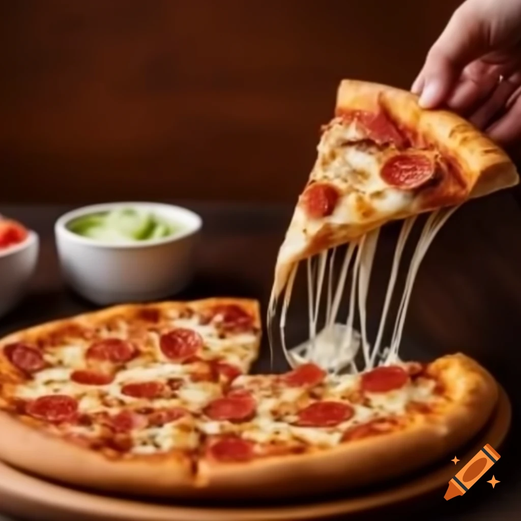 Delicious pizza with various toppings