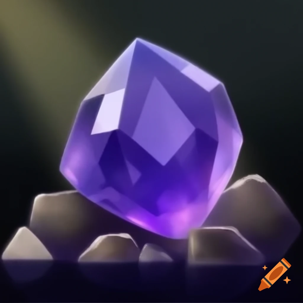 Rock resembling a gemstone, freshly mined among rocky ore
