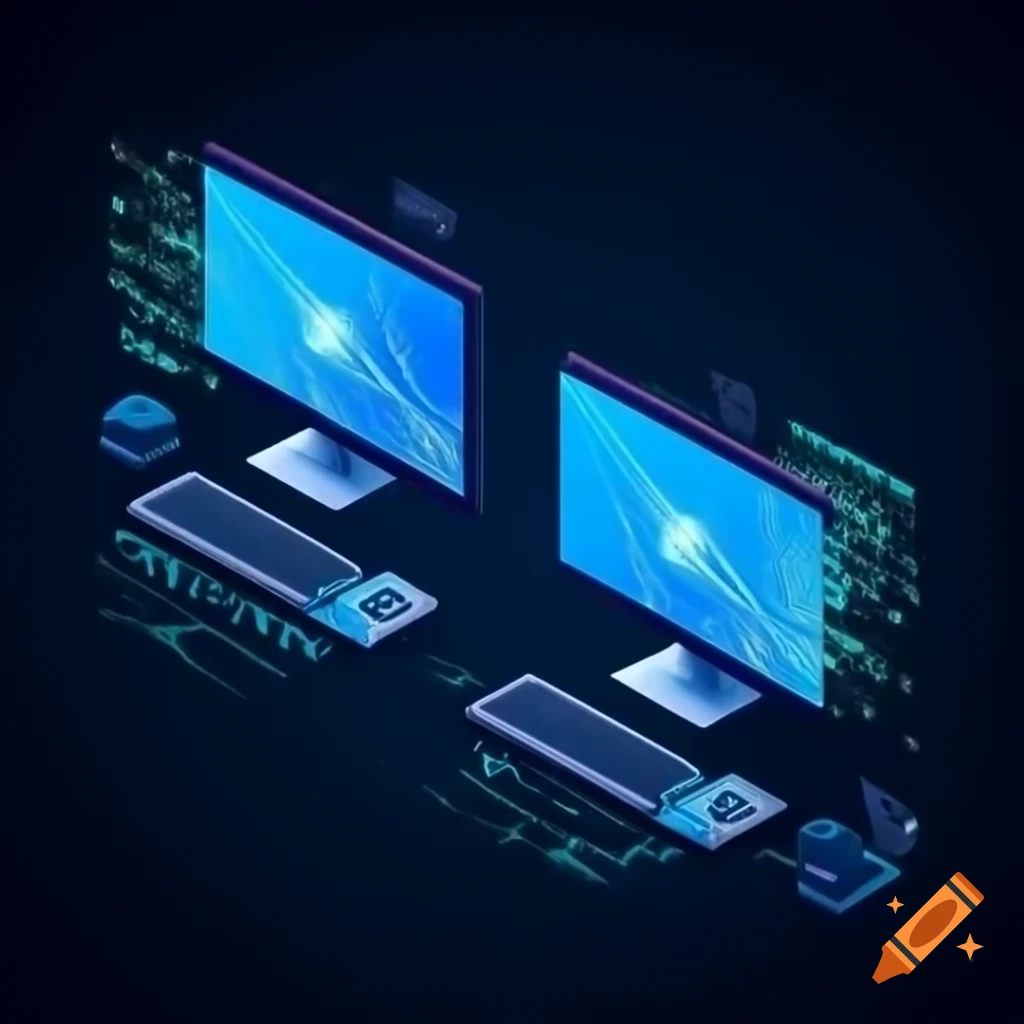 Illustration of two distinct computer networks
