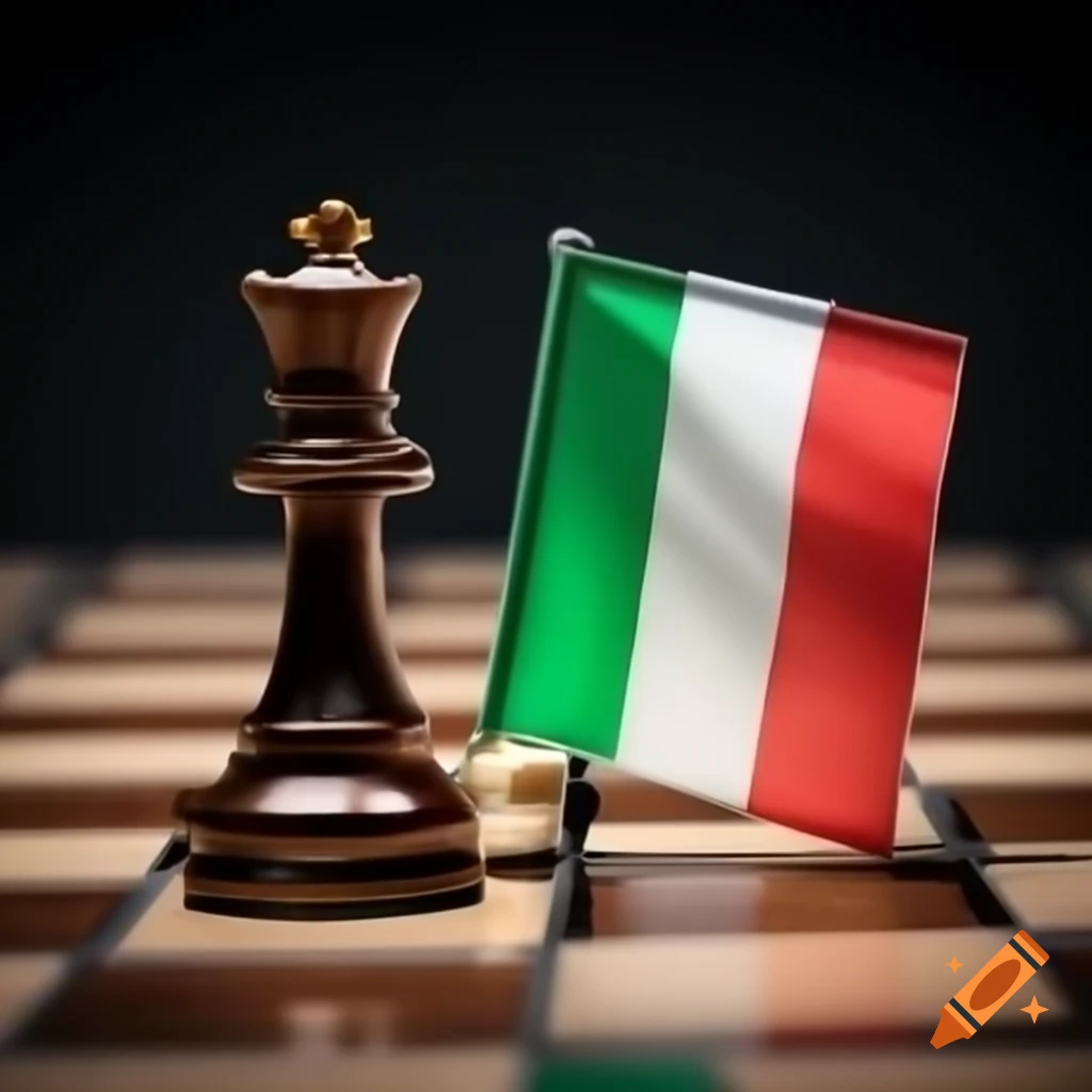 Chess game featuring Italian flag
