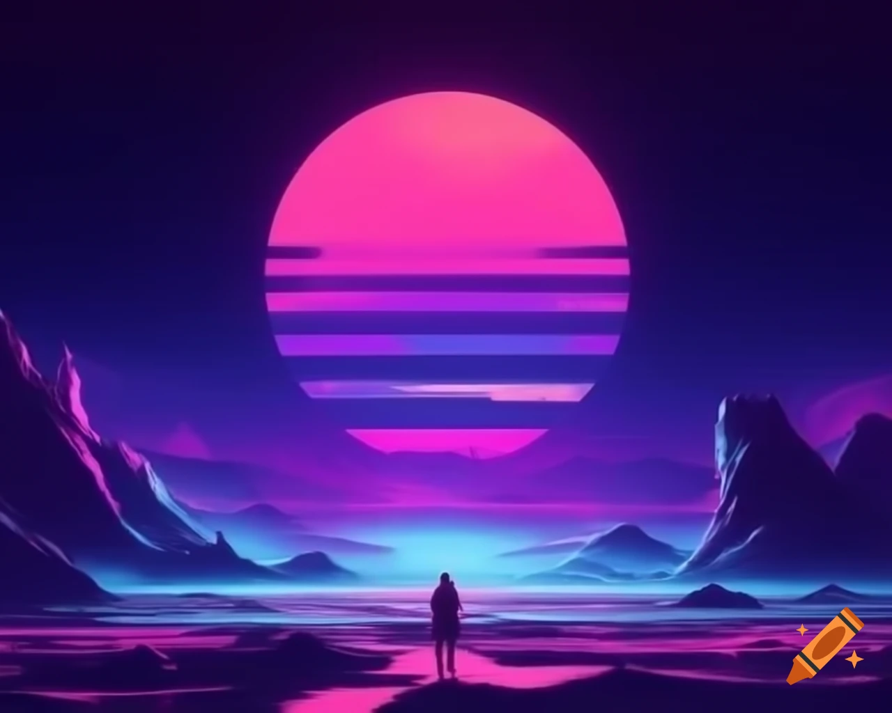 Vaporwave aesthetic artwork featuring retro elements