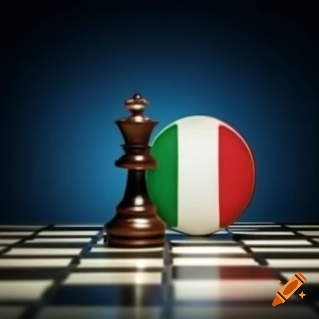 Chess game featuring Italian flag