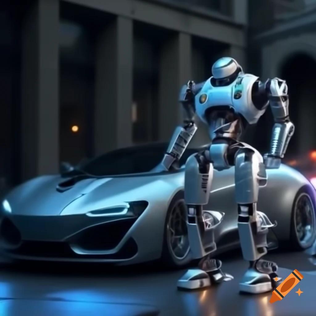 Innovative robot designed as a car on Craiyon