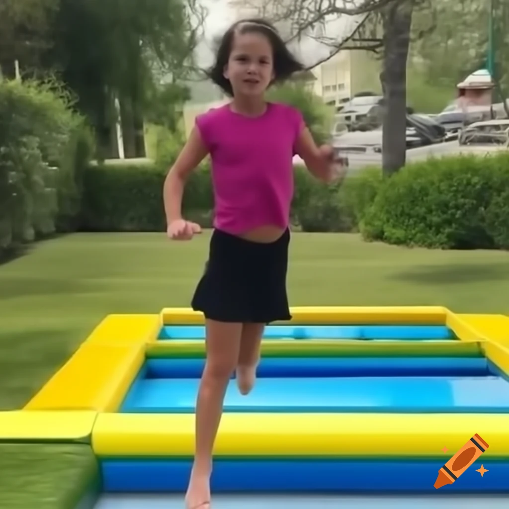 Children joyfully jumping in the air