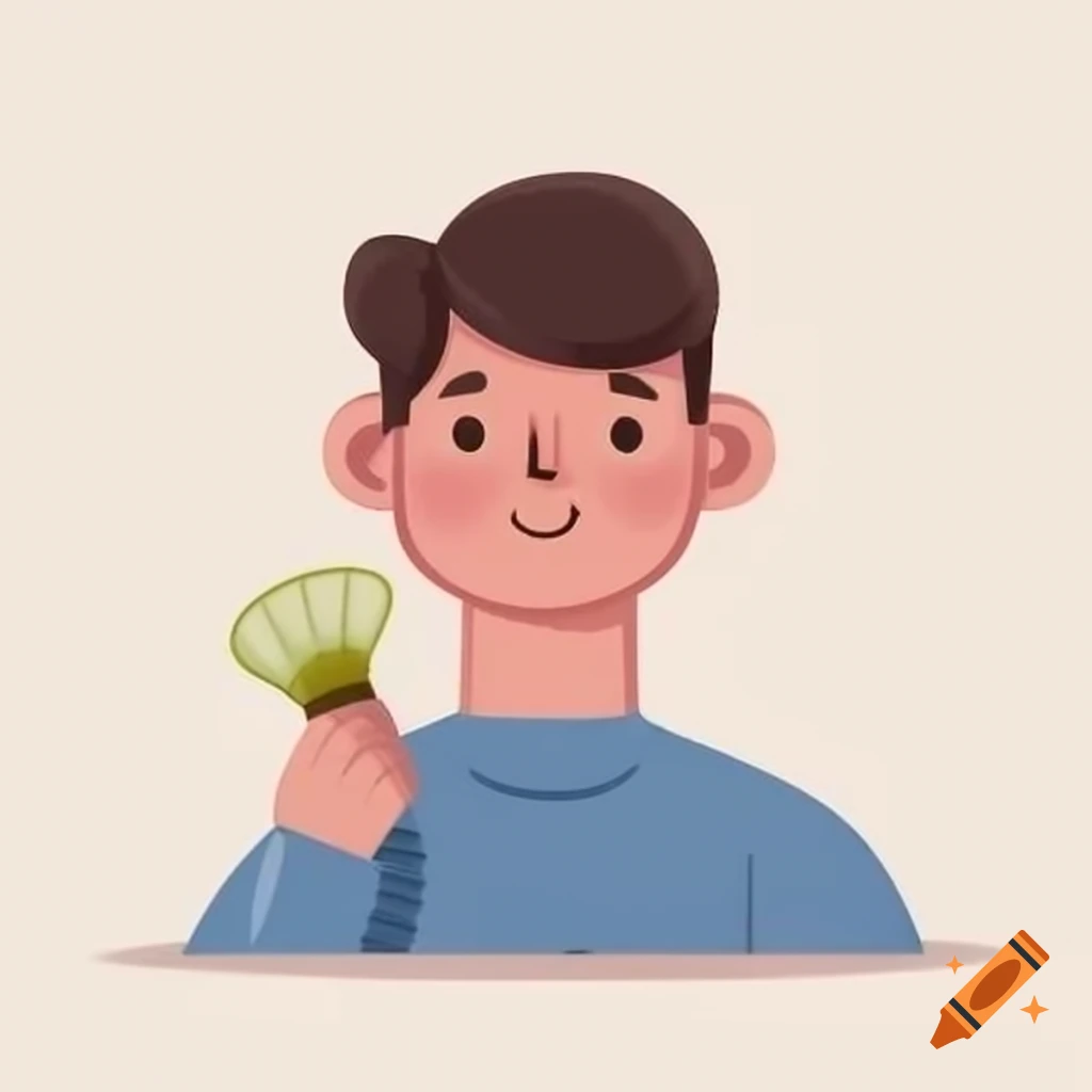 Young guy using a matcha whisk