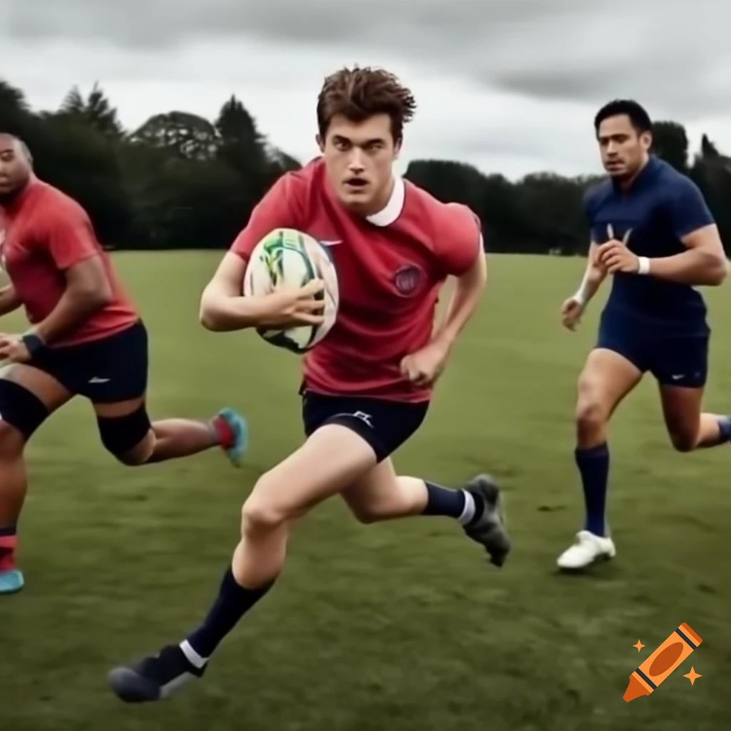 People playing rugby in a sports camp