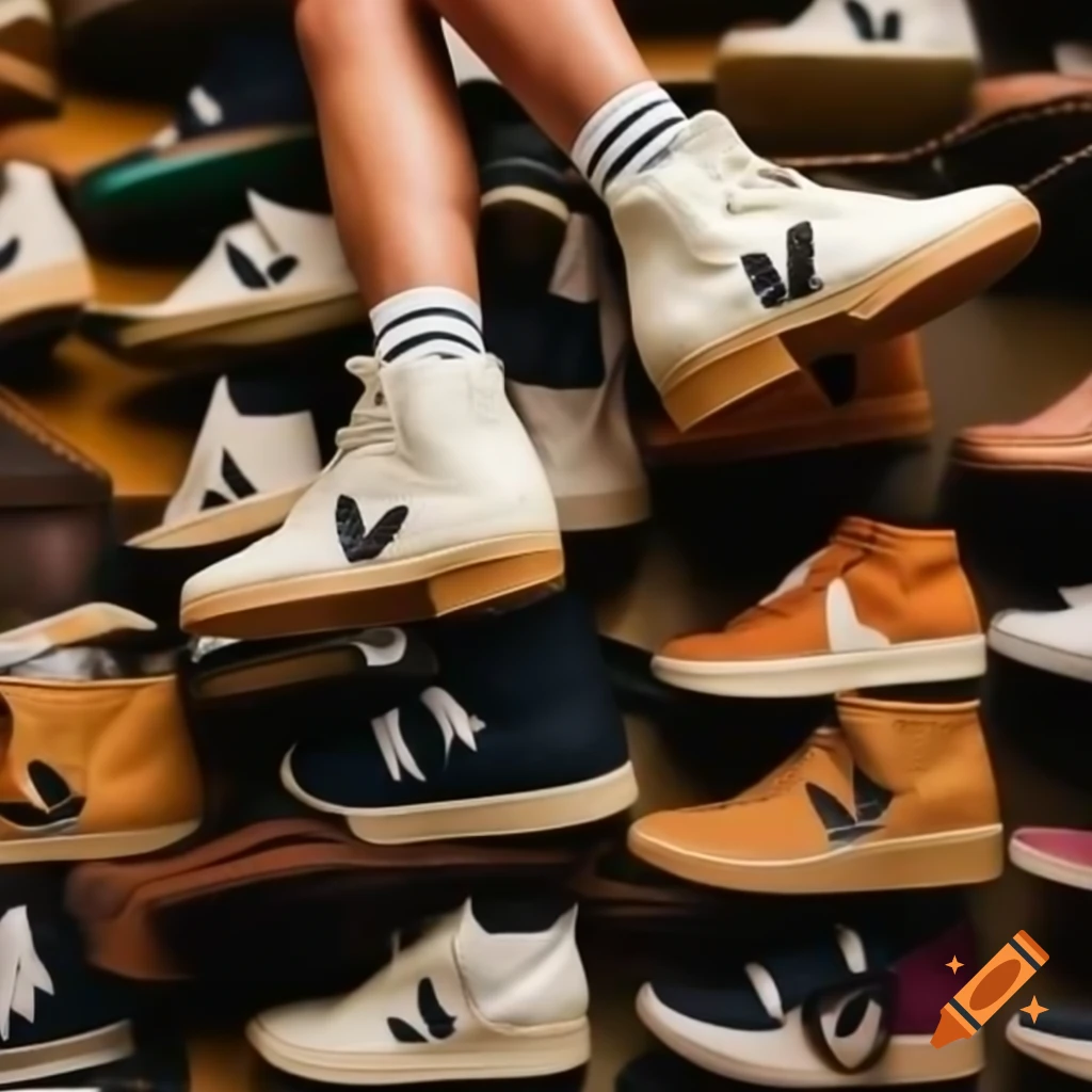 Veja brand boots showcased in a stylish arrangement