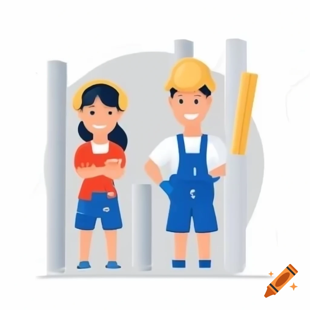 Male and female carpenters showcasing teamwork and expertise