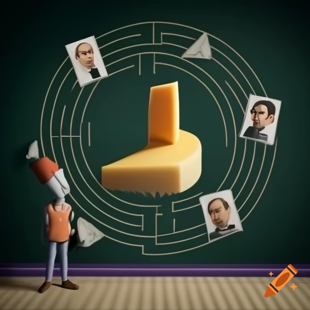 Cheese wedge visual for presentation title slide