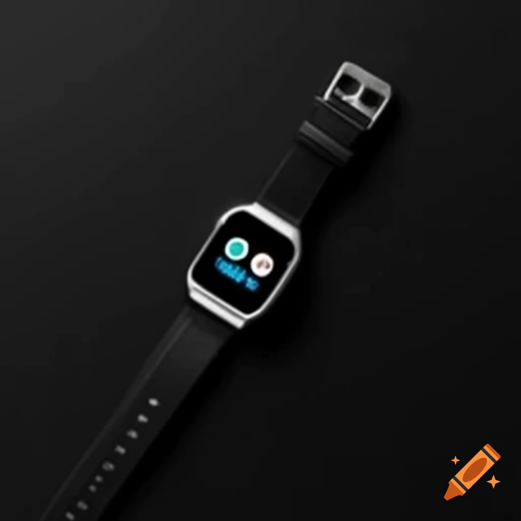 Smart watch on black background