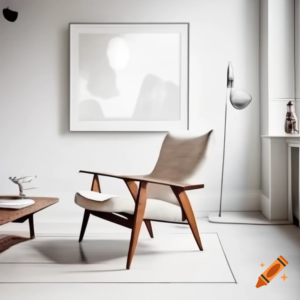 Curated visual reference: Fresh Look at Detailed Sketch Of Mid Century Modern Lounge Chair With Scandinavian