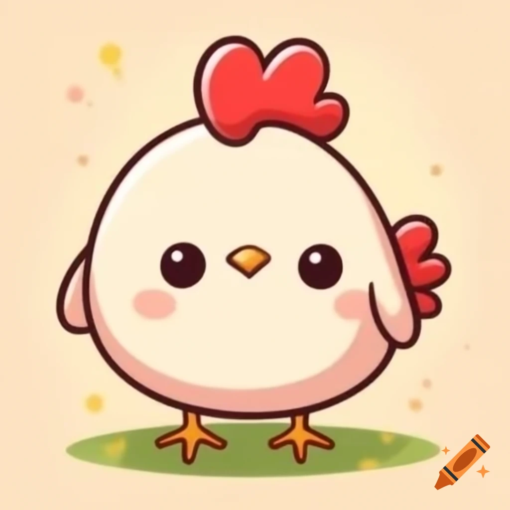 Cute hand-drawn chicken illustration
