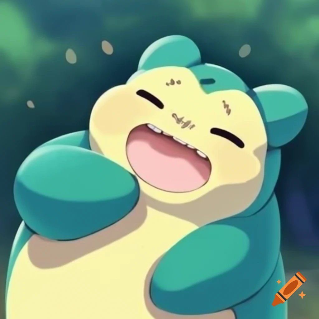 Snorlax waving on a heartfelt farewell card