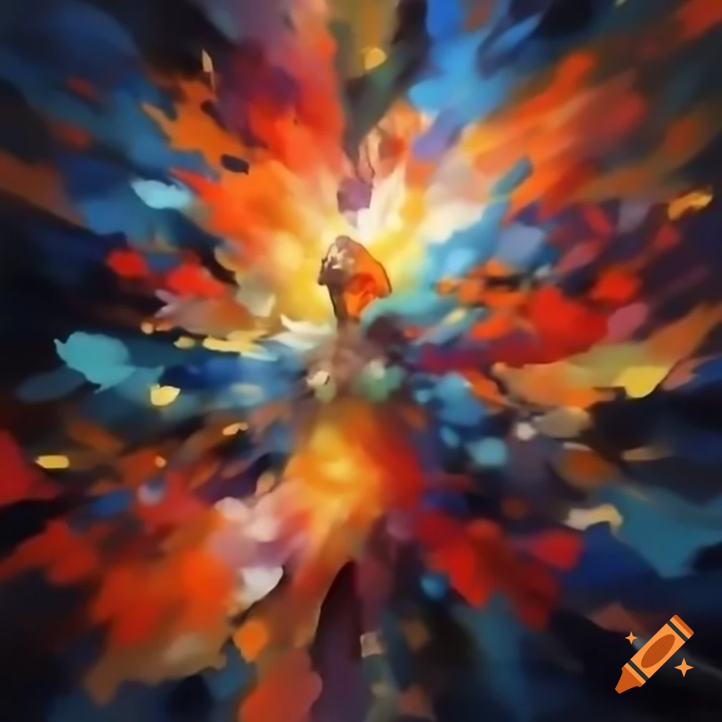Colorful abstract representation of human life