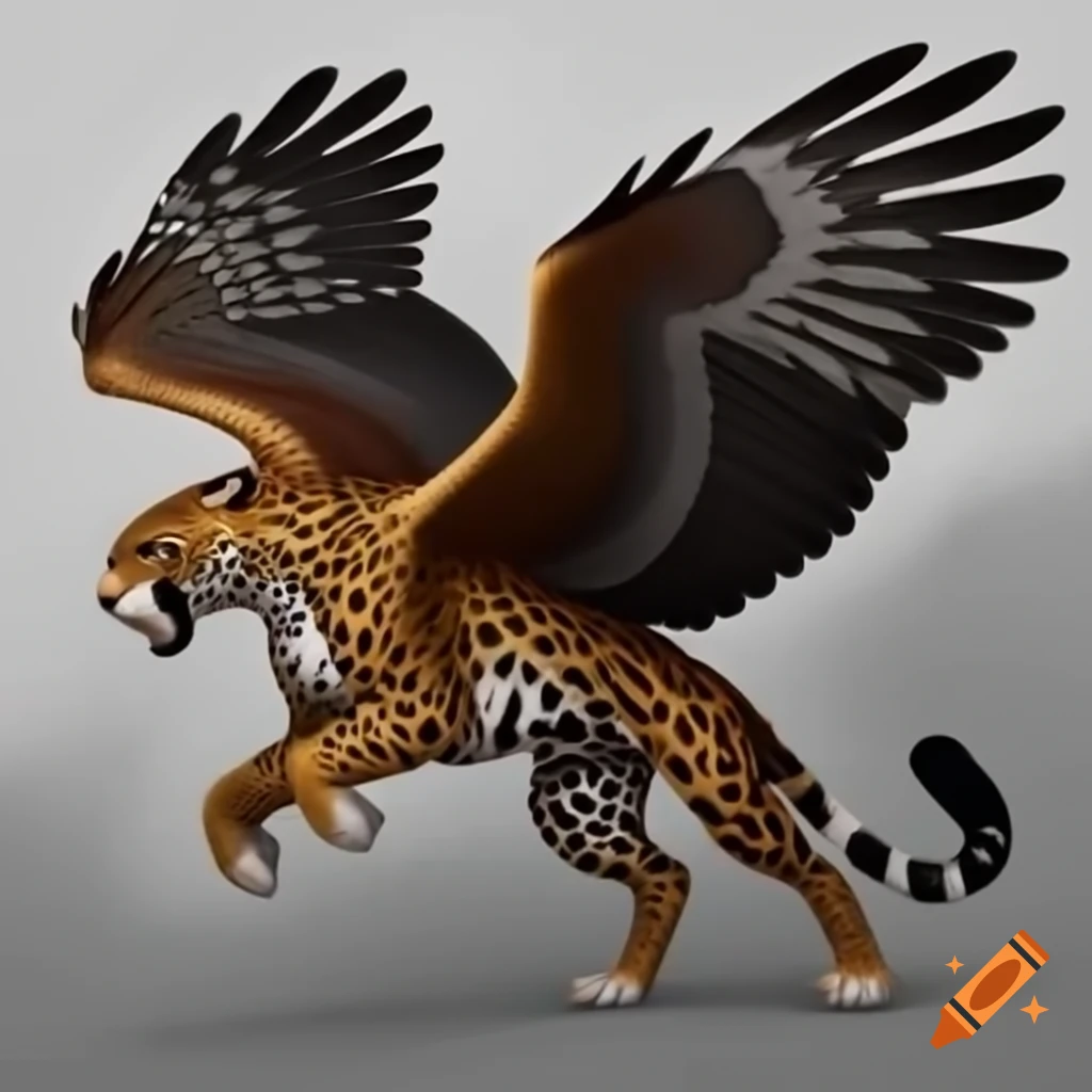 Jaguar with eagle wings, a mythical creature