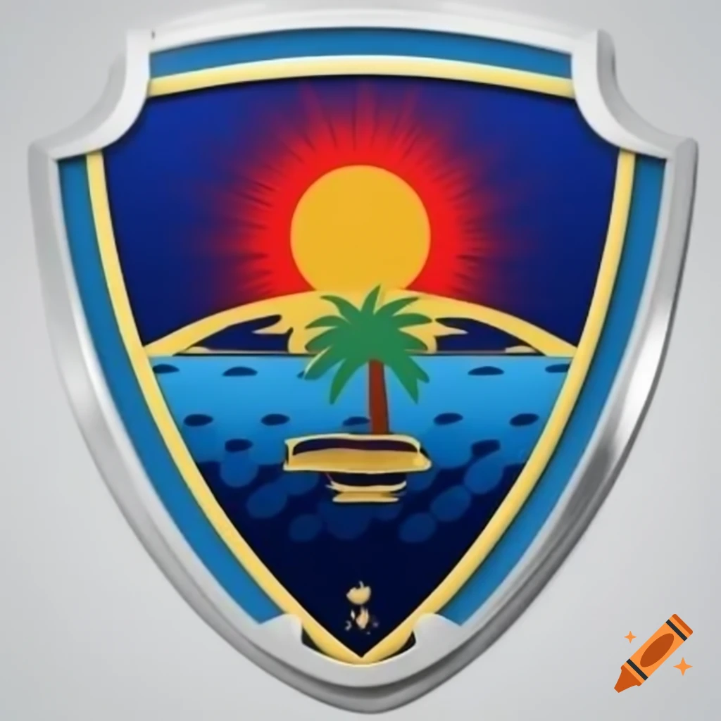 Al Hurghada FC badge showcasing shield with blue and gold gradient, coral reefs, and dolphin
