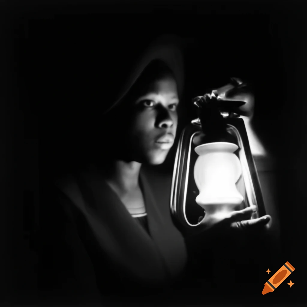 Black woman holding a lantern