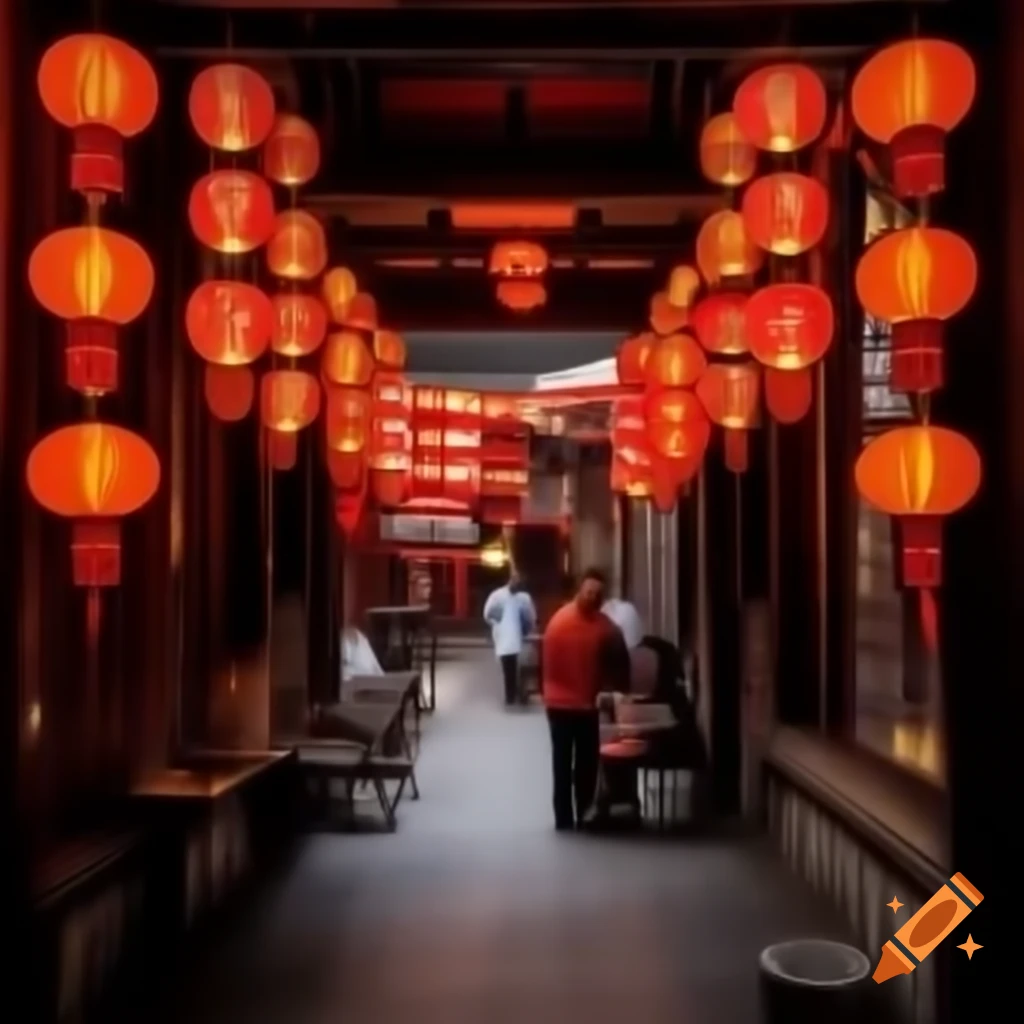 Celebration of Chinese New Year with traditional decorations and festivities