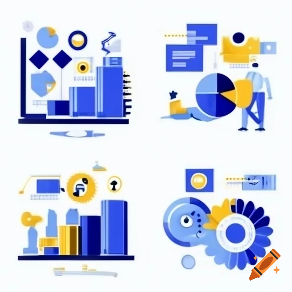 Modern corporate infographic displaying 4-phase CRM & ERP consulting timeline