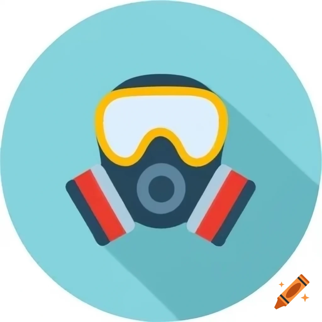 Pictogram illustrating the use of a respirator