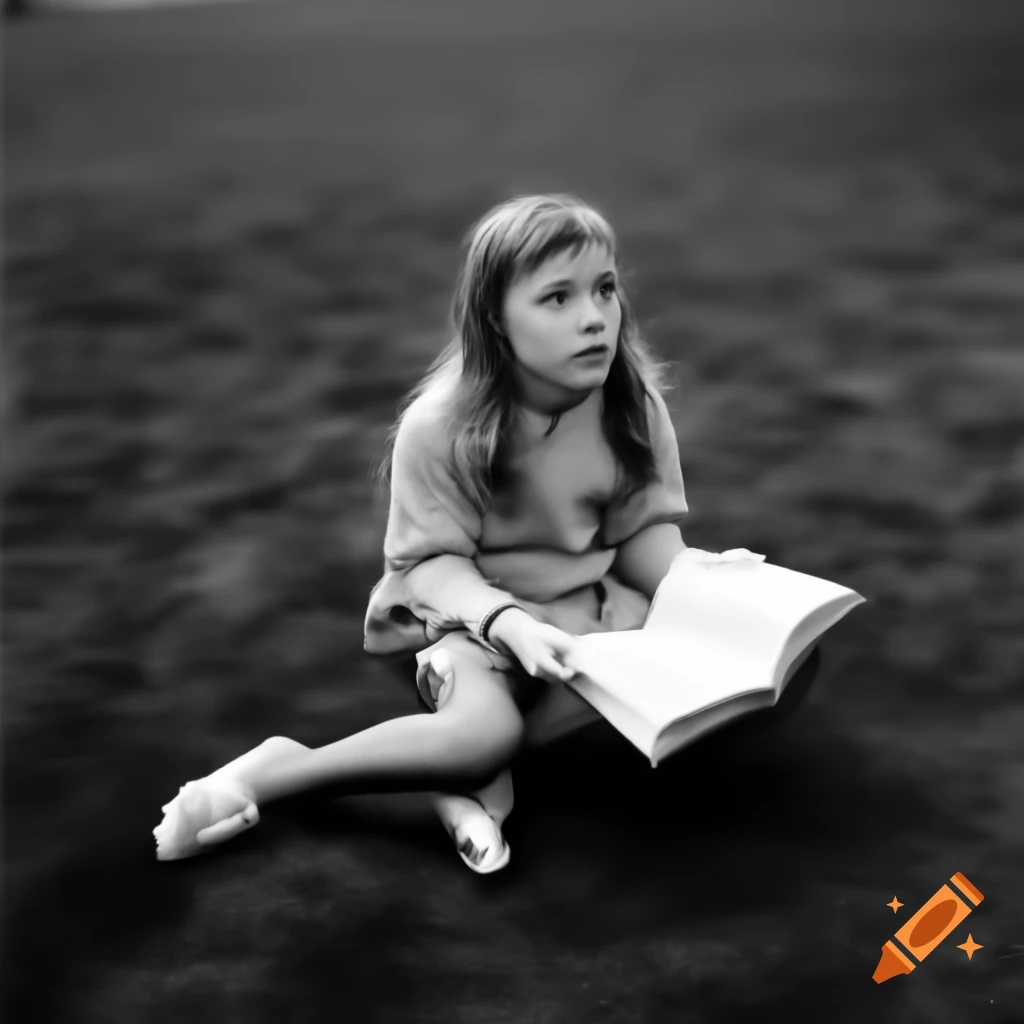 Girl reading a book while sitting in the park