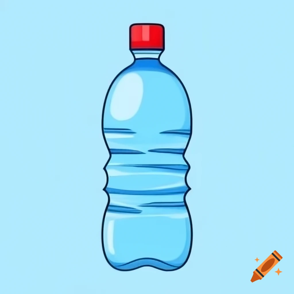 Plastic bottle floating in water