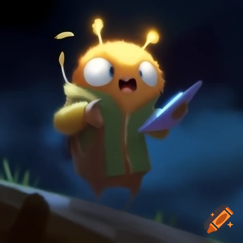 Blinky the firefly, optimistic character with glowing light and problem-solving abilities