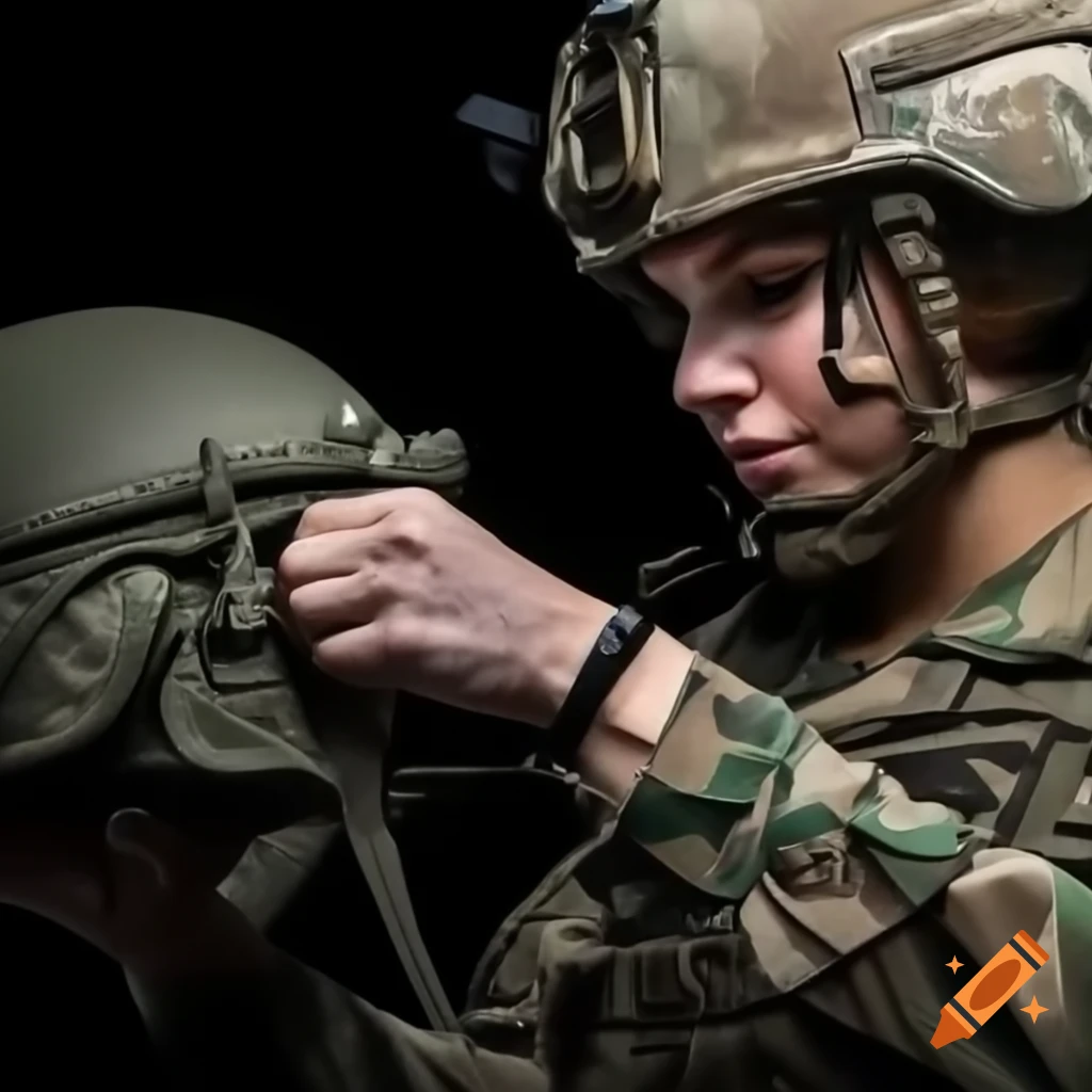Sandwich with army helmet featuring 'LS' letters