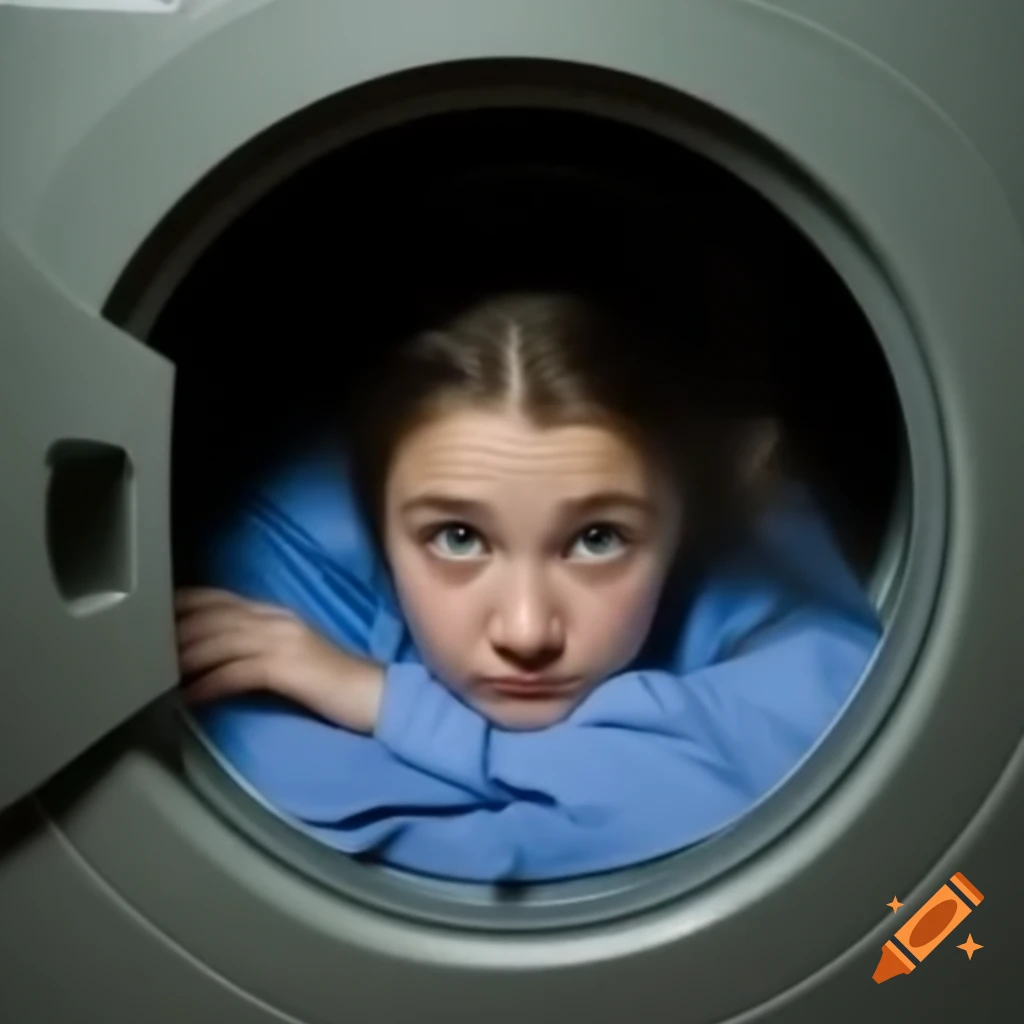 Washing machine in a modern laundry room