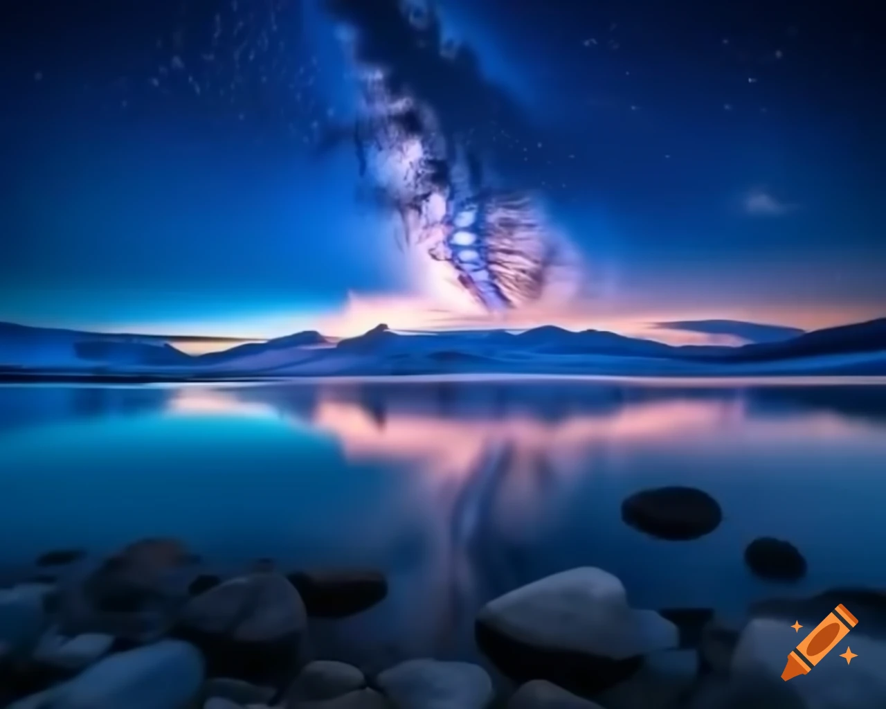 Beautiful scenery around a saltwater lake representing life's interconnectedness